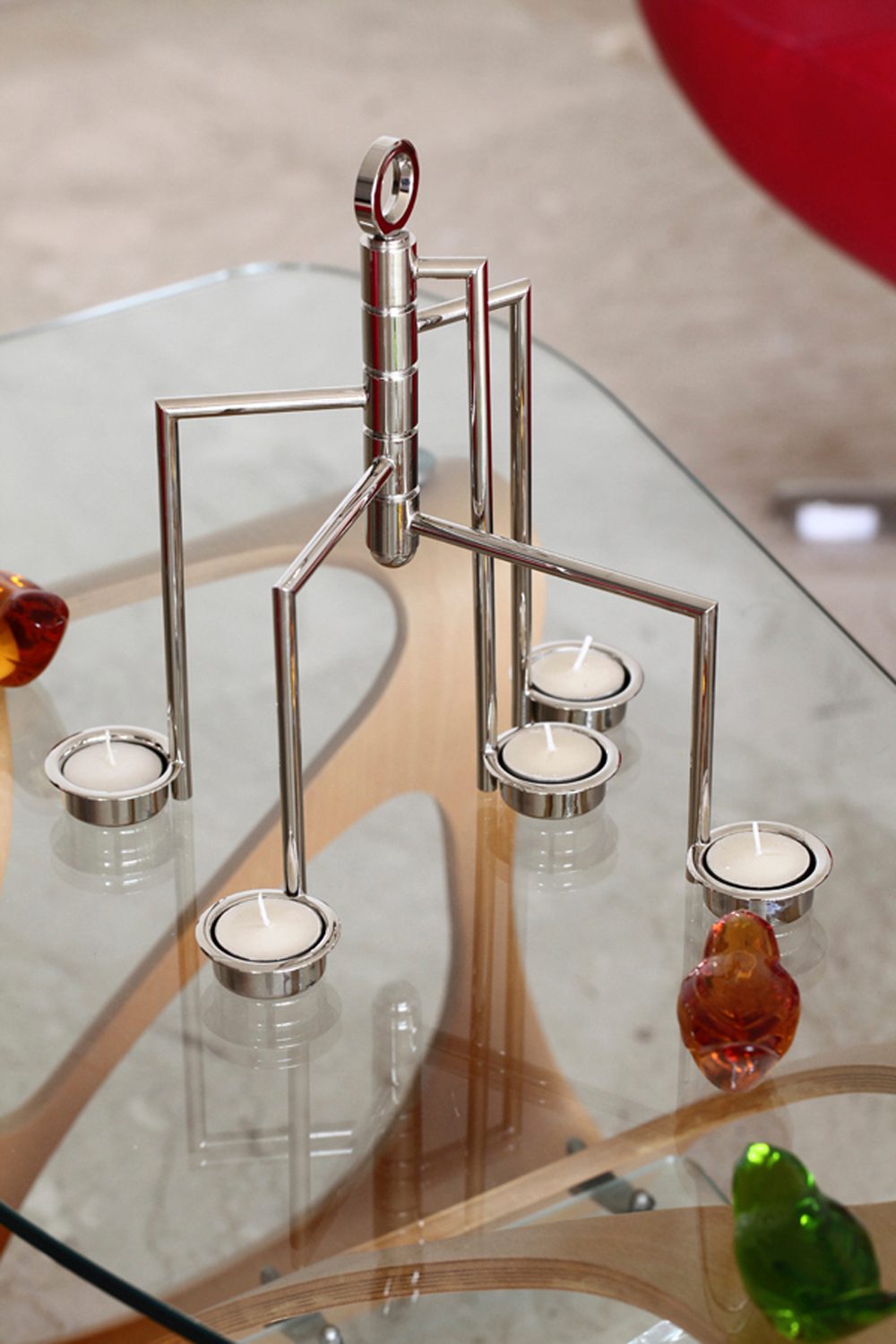 L’araignée silver candlestick by Sibylle Tamer