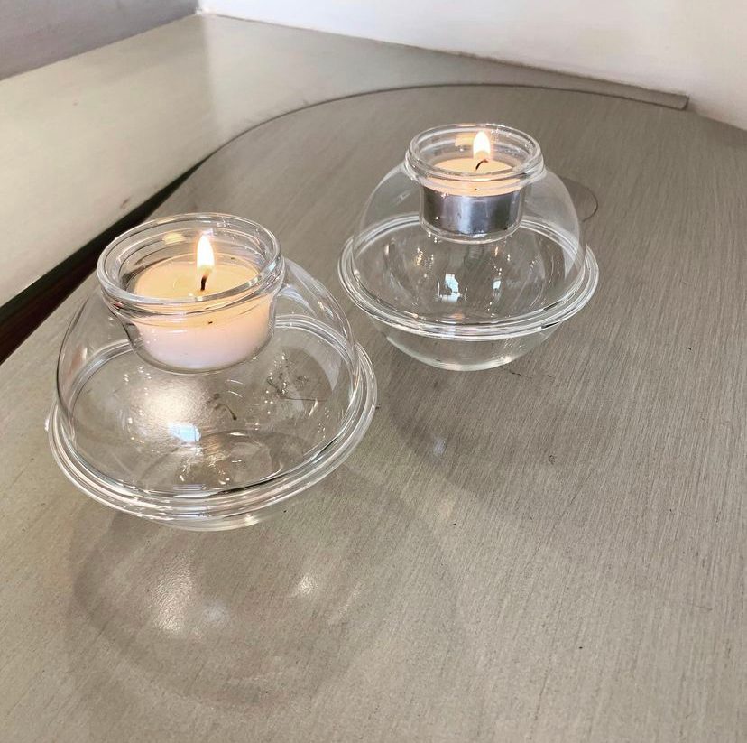 Crystal candlesticks